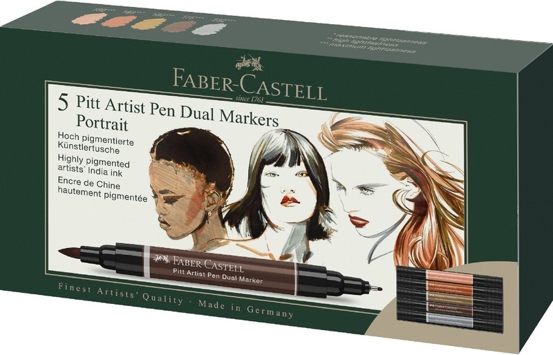 Tuschestift Pap Dual Marker 5X Portrait