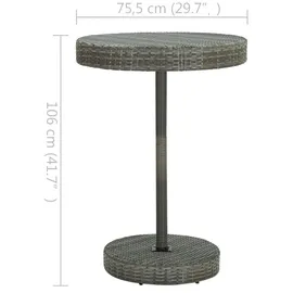 vidaXL Gartenbar-Set 5-tlg. Grau