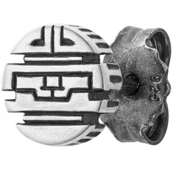 cai Single Ohrstecker Silber 925 rhodiniert oxidiert