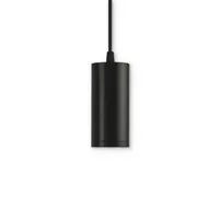 INNOVATE LED Pendelleuchte – moderne Deckenlampe höhenverstellbar – elegante Hängeleuchte aus Aluminium mit GU10 Fassung - Zylinder Pendellampe excl. Leuchtmittel (130mm, Schwarz)