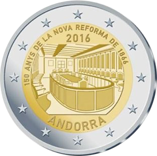 Andorra 2016 2-Euro '150 Jahre neue Reform'