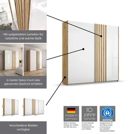 Rauch »Kleiderschrank Schrank Garderobe MOSBACH«, moderne Lamellen-Auflage in 3D Akustikpaneel Optik MADE IN GERMANY grau