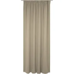 Vorhang WIRTH "Wiessee", beige (natur), B:150cm H:165cm, Baumwolle, Leinen, Modal, Gardinen, nach Maß