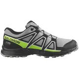 Salomon Speedcross Waterproof Kinder Grau / Schwarz / Grün 37