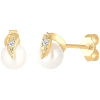 Elli DIAMONDS Diamant (0,015ct.) Süßwasserperle 585 Gelbgold OneSize Damen