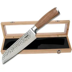 STONELINE® Hammerschlag Santokumesser 30,5 cm, aus Damaszenerstahl