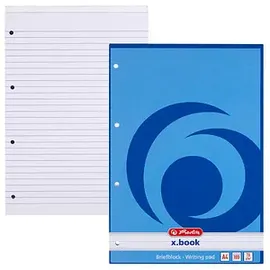 Herlitz Briefblock x.book DIN A4 liniert, 1 Block