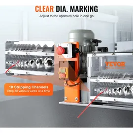 Vevor Kabelabisoliermaschine Elektrisch 1,5-40mm Kabelschälmaschine 750W Abisoliermaschine 30m pro Minute Geschwindigkeit Abisolierzange 65-Mn-Federstahl Klinge Ideal zum Abisolieren von Kupferdraht