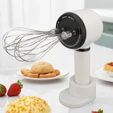 Kabelloser, Wiederaufladbarer Elektrischer Handmixer Mit Doppeltem Edelstahlkopf Für Küche Und Gebäck