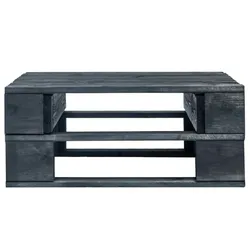 vidaXL Outdoor-Ottomane Paletten Holz Schwarz