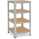 shelfplaza HOME 100x60x60 cm Schwerlastregal in verzinkt mit 4 Böden und 175 kg Traglast pro Boden