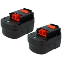 EXTENSILO 2x Akku kompatibel mit Black & Decker EPC12CA,