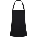 KARLOWSKY Kurze Latzschürze Basic mit Schnalle und Tasche - black - onesize
