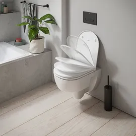 Duravit D-Code Wand-WC mit WC-Sitz Weiß hochglanz