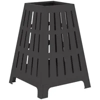 vidaXL Feuerstelle Schwarz 50x50x70 cm Stahl