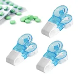 YEJAHY Engeliebe Mimi Tragbare Pillendose ,Tragbarer Pillenöffner, Hilfsmittel, Pillenmacher, Splitter mit Aufbewahrungsbox, kein Kontakt, einfach herauszunehmen – 3 Stück