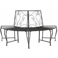 vidaXL Baumbank 160 x 80 x 89 cm Schwarz