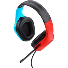 Trust GXT 416S Zirox Federleichtes Gaming-Headset, Schwarz/Cyan/Rot