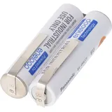 Panasonic AkkuPack passend für den Philips Rasierer BT9290 Akku 2,4 Volt, 800mAh, AAA 44,5 x 21x10,5mm, mit Lötfahnen 2mm breite