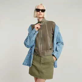 G-Star Overdyed Slim Track Sweater Jacke - Grün - Damen - L