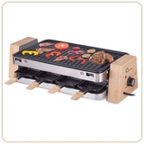 Little Balance 8388 Grill Wood 8 Elektrischer Raclette, 1500, Holz/Edelstahl