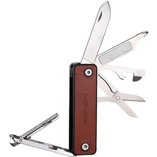 ROXON M4 10 in 1 Tragbare Nagelknipser Multi-Tool mit Leder, Utility Tool mit Sicherheit abschließbar kleines Messer, Schere, Datei, Flaschenöffner, Schraubendreher