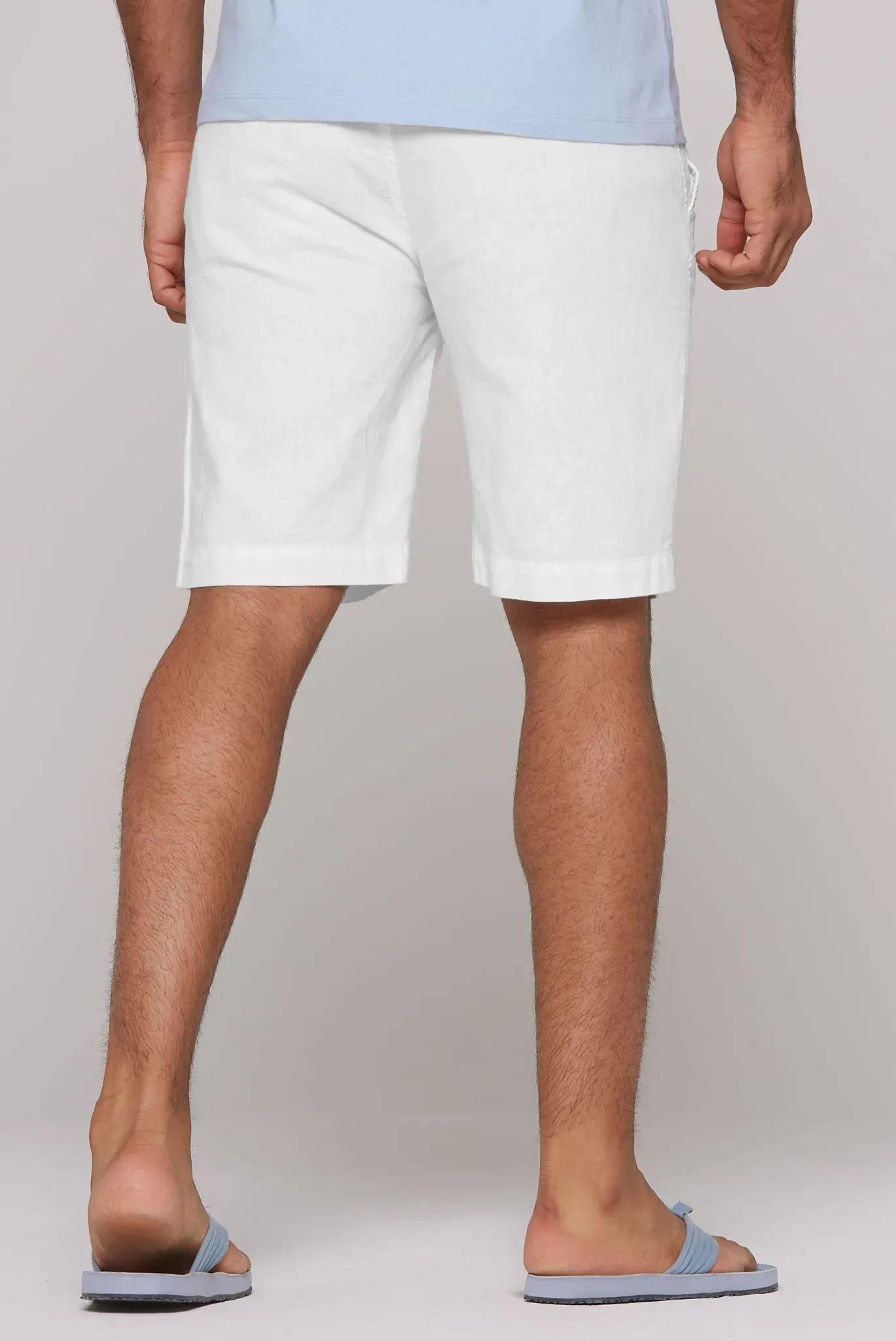 Leinenhose CMPD, Herren, Gr. XXL, Normalgrößen, weiß, Web, Material: 53% Leinen, 47% Baumwolle, bestickt, regular fit knielang, Hosen, mit Elastikbund und Kordel