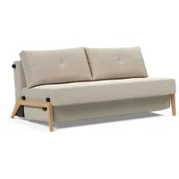 INNOVATION LIVING TM Schlafsofa Cubed Klappsofa, hochwertige Schlaffunktion, Design und extra Komfort, Frontauszug, sehr platzsparend, abgewinkelt Sitzen, waagerecht liegen beige 168 cm x 79 cm x 98 cm