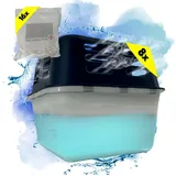 TronicXL Granulat-Luftentfeuchter 8 Luftentfeuchter Granulat 16 Nachfüllpack Raumentfeuchter für Keller, Luft Entfeuchter zu Hause Räume Feuchtigkeitsabsorber weiß