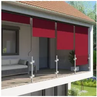 empasa Senkrechtmarkise 140 x 250 cm Rot Polyester 2 St.