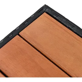Estexo Polyrattan Gartenbank 2-Sitzer  Schwarz