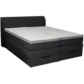 Roller Boxspringbett 200 x 200 cm H2/H3 Anthrazit