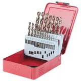 KS Tools HSS-G Co 5 Spiralbohrer-Satz, Stahlblechkassette 19-tlg. 1-10mm