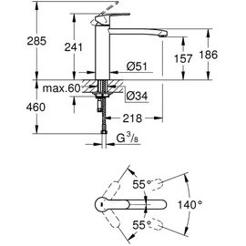 Grohe Eurostyle Cosmopolitan chrom 31124002