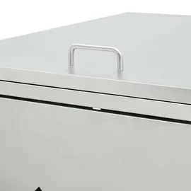 vidaXL Mülltonnenbox 240 l edelstahl