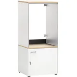 Schildmeyer Waschmaschinenschrank »Solea«, weiß matt, Eiche, hell Nachbildung B/H/T: ca. 67x154x60cm