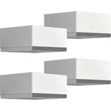 4er Set Möbelfüße motel 65 x 65 mm Höhe 30 mm Chrom poliert