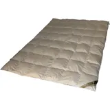 Premium Ganzjahres Daunendecke Kassette 6x8, 155x220 cm 100% neue weiße Daunen - Weiß