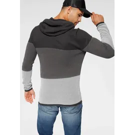 Bruno Banani Kapuzenpullover in anthrazit-gestreift | Gr.: L