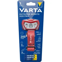 VARTA Kopfleuchte Outdoor Sports Sports H20 Pro (4x1)