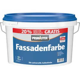 Primaster Fassadenfarbe weiß matt 12 l