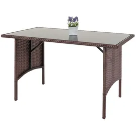 Mendler HWC-G16 Gartentisch 112 x 60 x 68,5 cm Braun
