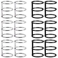 12 Stück 3-Ringe Buchringe, Ringbuch Metall, Buchbinder Ringe, 3 Ring Buch, Bücher Ringe, für Papiersortierung, Notizbücher, Fotoalbum Diy, Bücher (Schwarz und Silber)