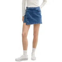 Tom Tailor Denim Damen Bermuda Jeans Skorts in Wickeloptik,