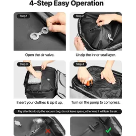 Vevor Vakuum Rucksack 65 L Schwarz