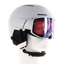 Salomon Driver Prime Sigma Plus Skihelm mit Visier-Weiss-S