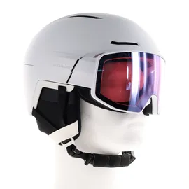 Salomon Driver Prime Sigma Plus Skihelm mit Visier-Weiss-S