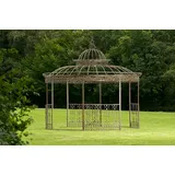 Luxus Pavillon Romantik Rund 350 cm Garten Pavilon Rankpavilon