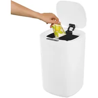 Automatischer Mülleimer mit Deckel 10L Smart Sensor Berührungsloser - Weiß