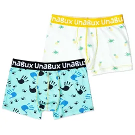 Unabux Boxershorts FIVE FINGERS blau / weiß S 2er Pack
